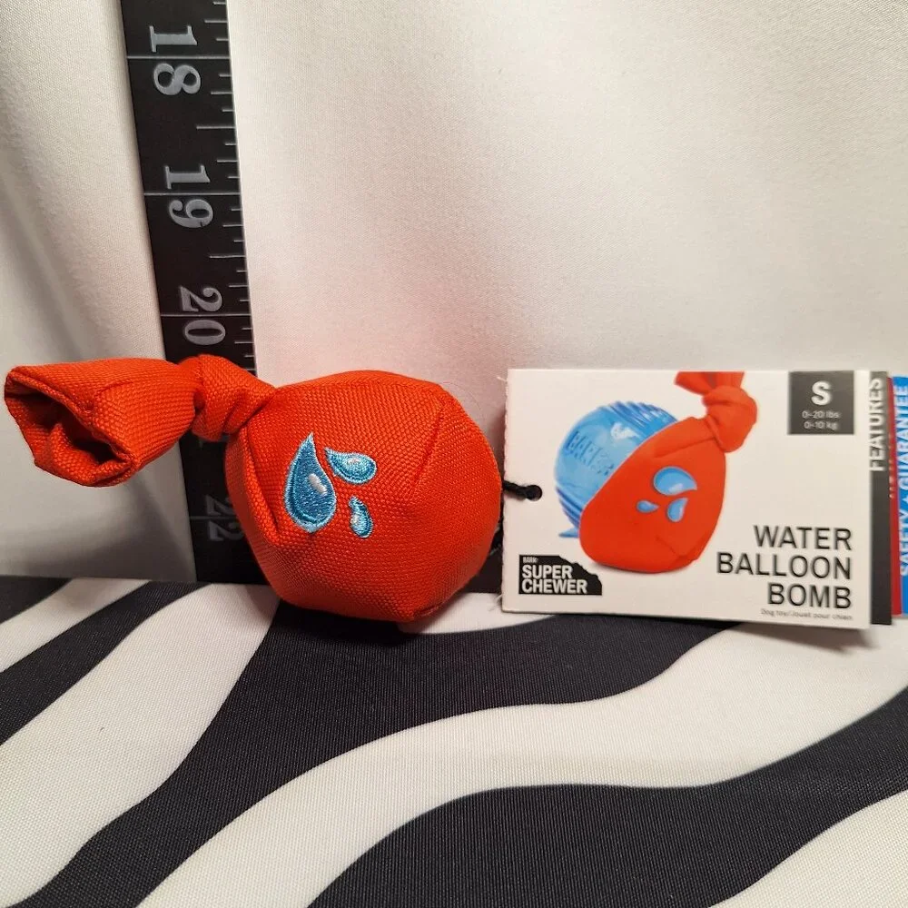 NWT Bark Super Chewer Water Balloon Bomb Dog Toy S